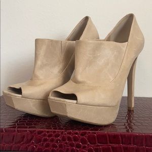 Jessica Simpson peep toe heel booties